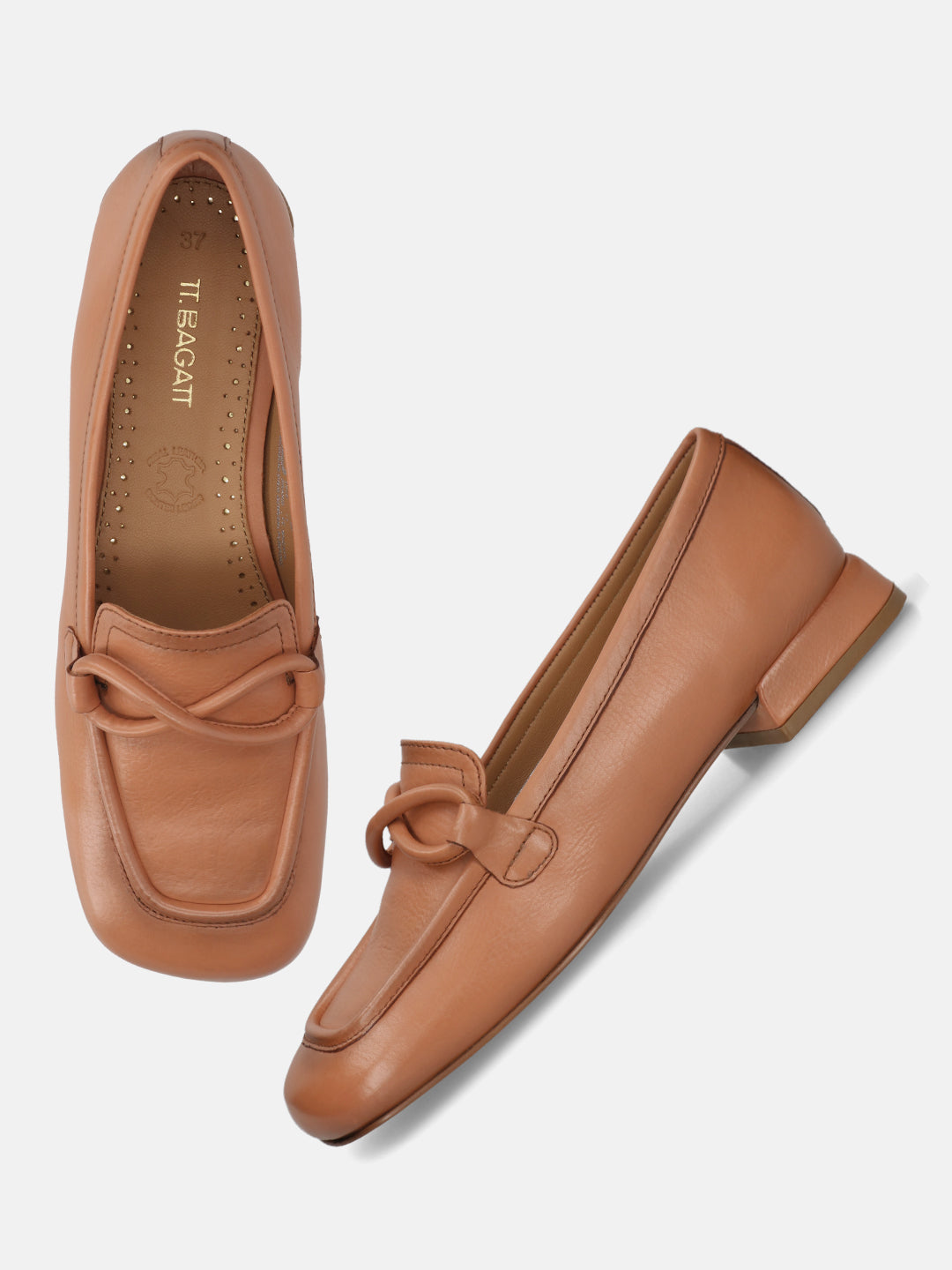 TT.BAGATT Genova Cognac Premium Leather Loafers Slip-ons