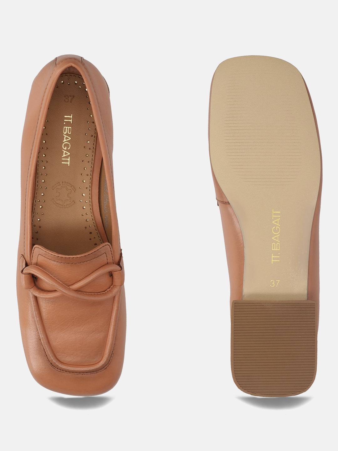 TT.BAGATT Genova Cognac Premium Leather Loafers Slip-ons