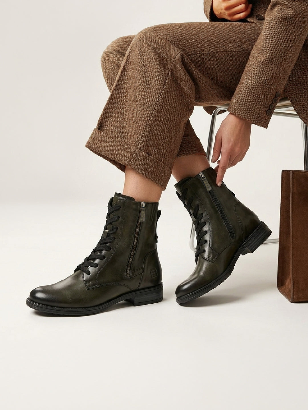 TT.BAGATT Ronja I Dark Green Premium Leather Ankle Boots