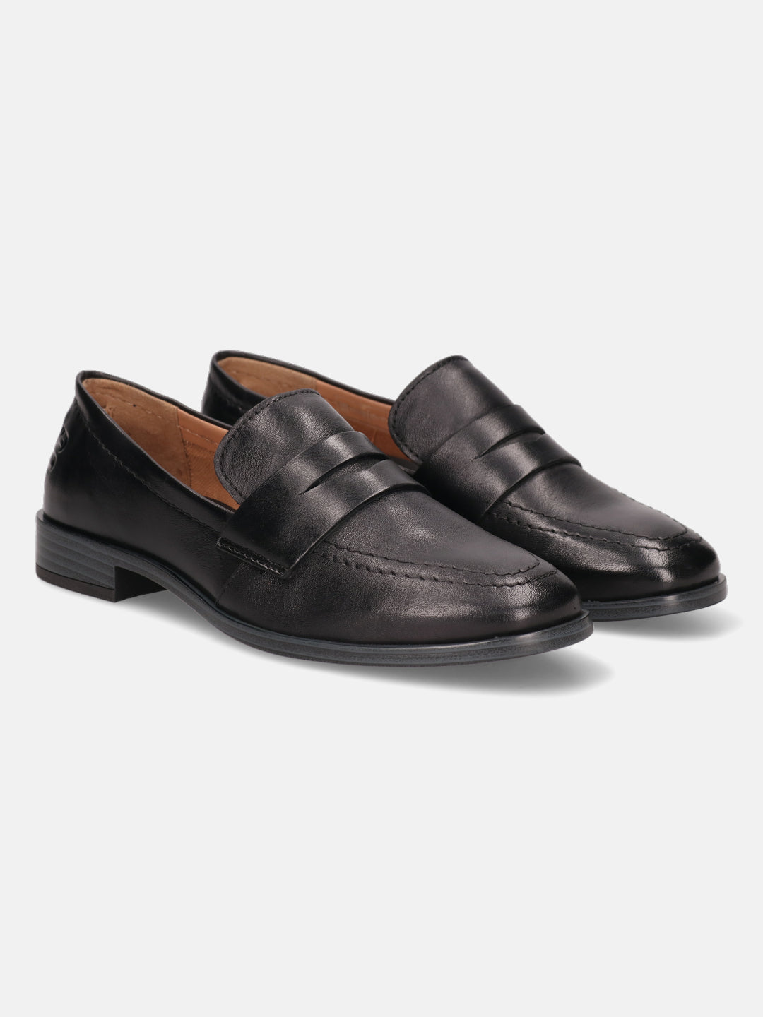 BAGATT Rosalie Black Premium Leather Loafers Slip-Ons