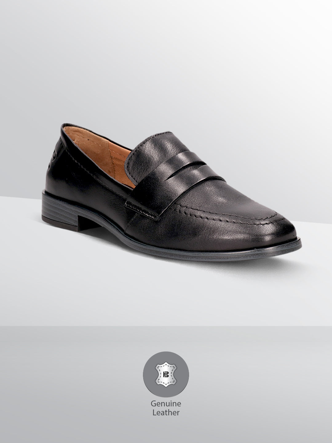 BAGATT Rosalie Black Premium Leather Loafers Slip-Ons