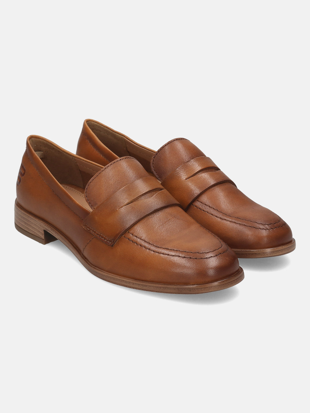 BAGATT Rosalie Cognac Premium Leather Loafers Slip-Ons
