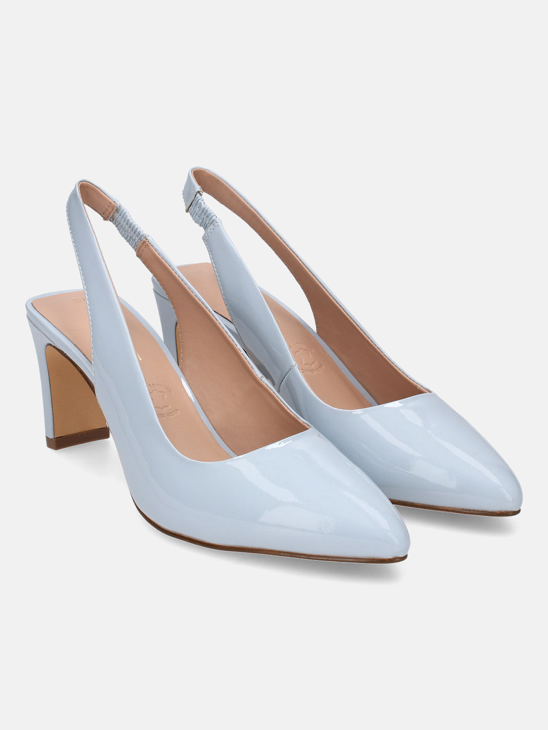 BAGATT Blade Light Blue Premium Leather Slingback Heels