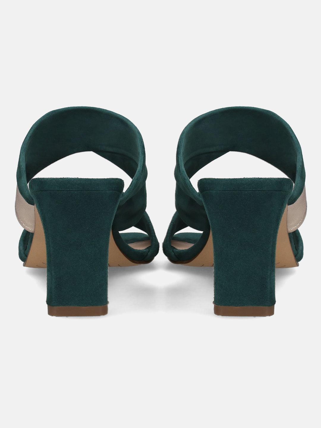 BAGATT Jaya Dark Green Premium Leather Heels