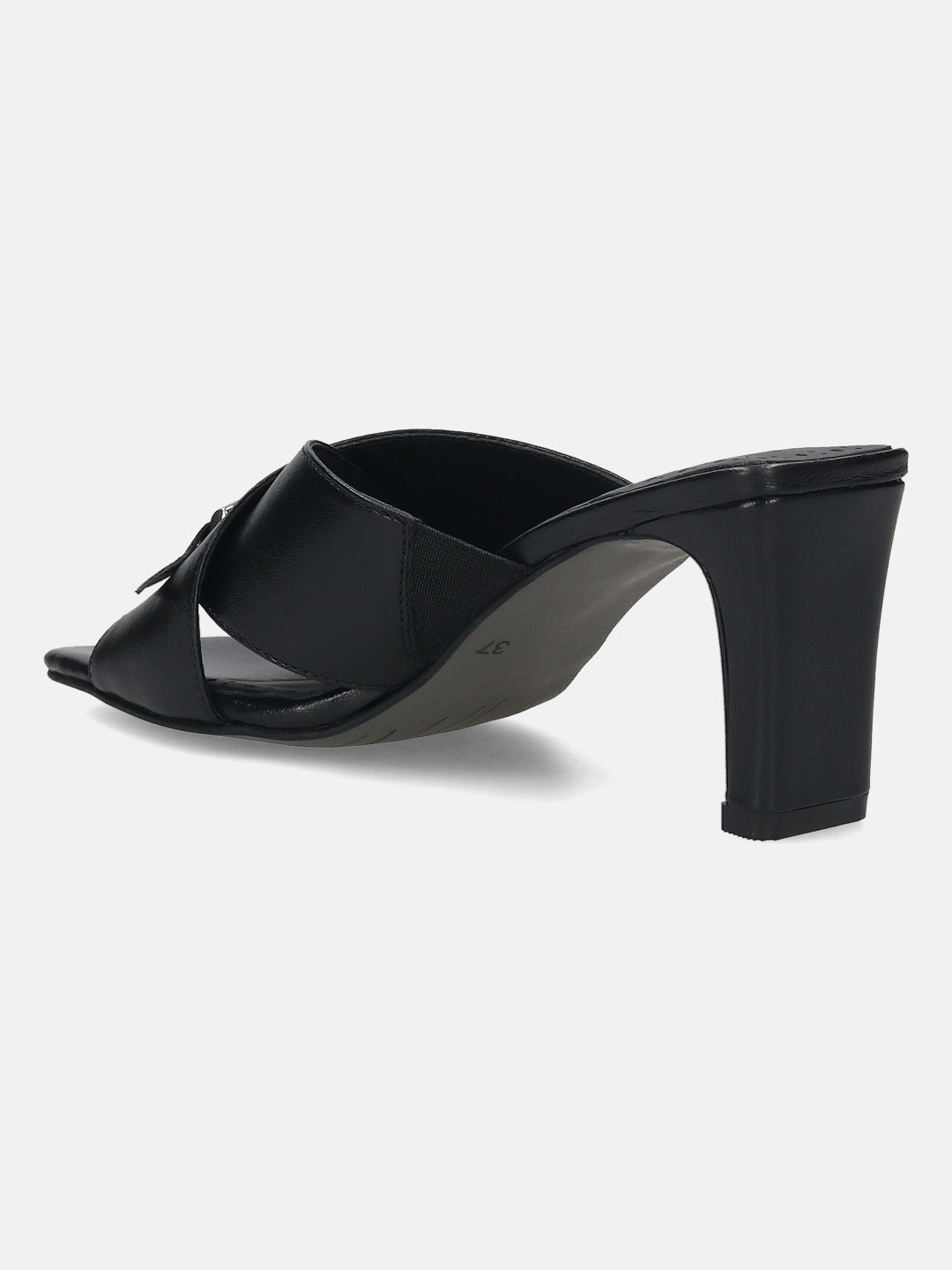 BAGATT Jaya Black Leather Mules Heels