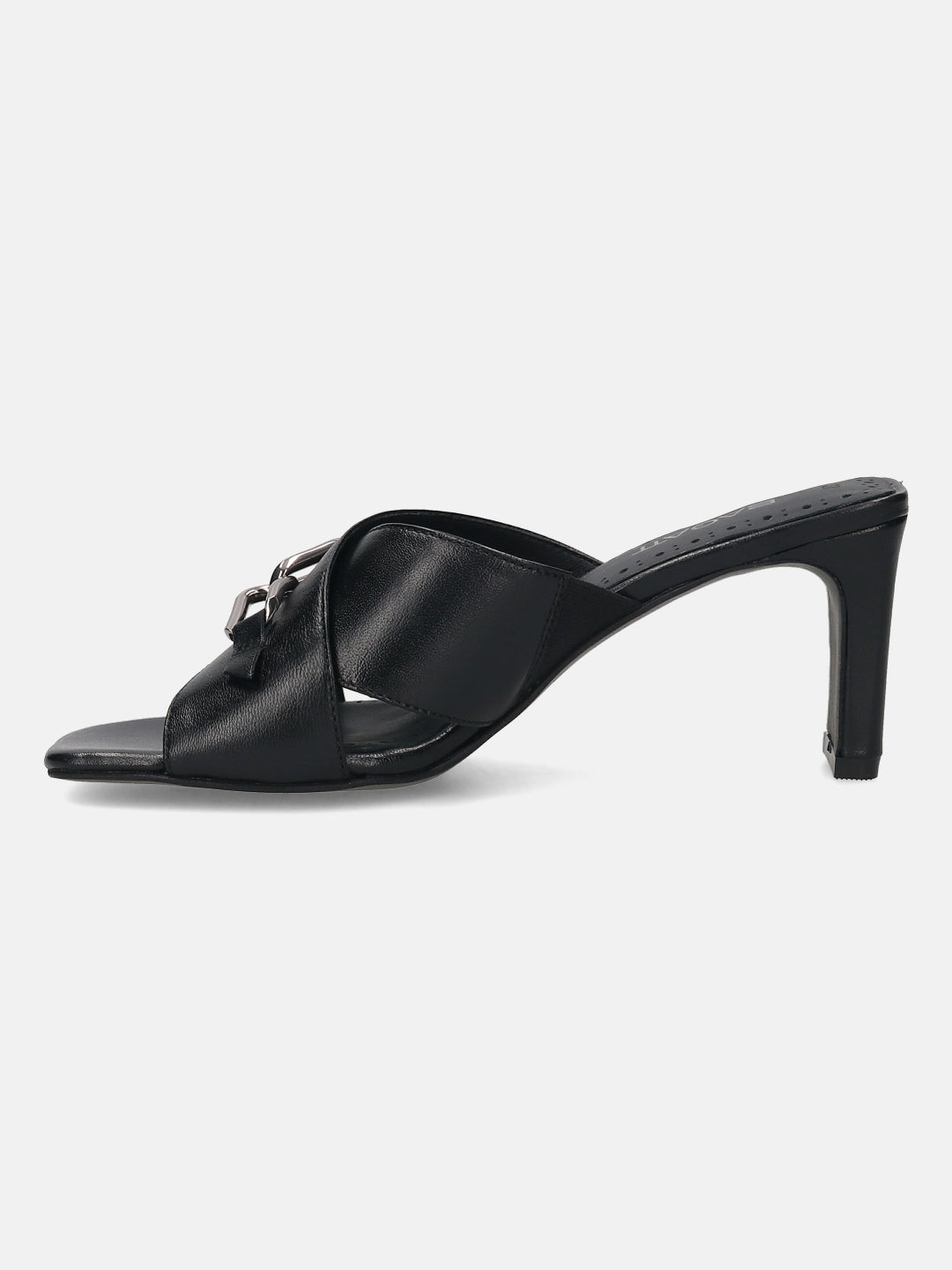 BAGATT Jaya Black Leather Mules Heels