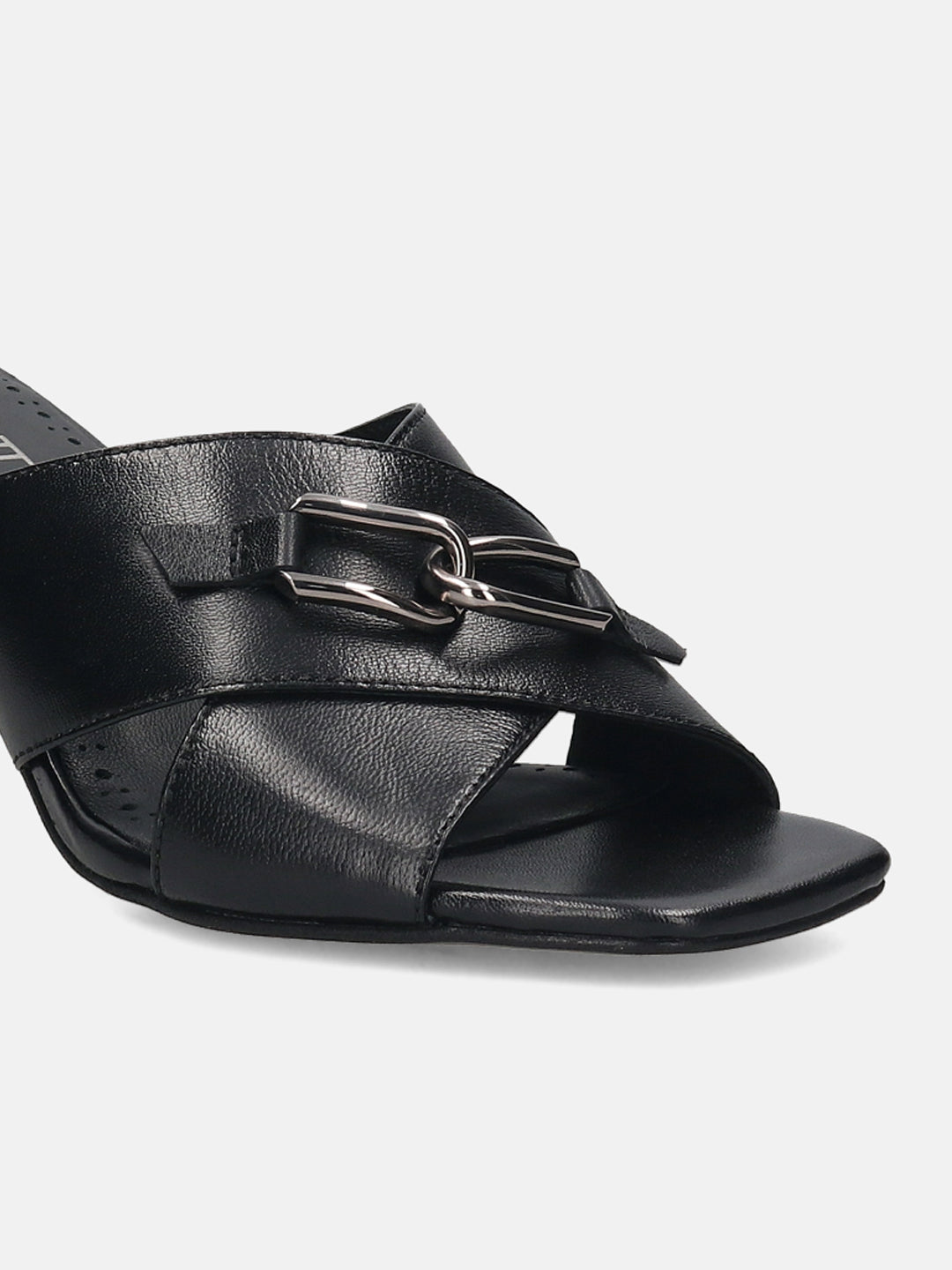 BAGATT Jaya Black Leather Mules Heels