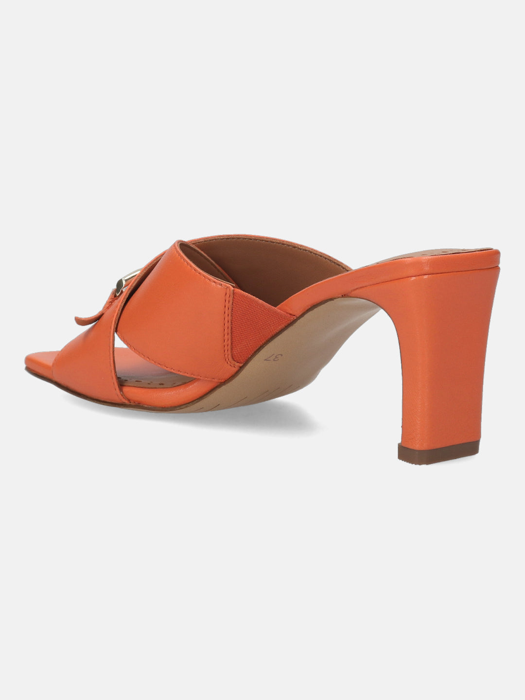 BAGATT Jaya Orange Leather Mules Heels