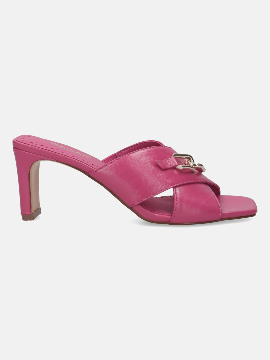 BAGATT Jaya Pink Leather Mules Heels
