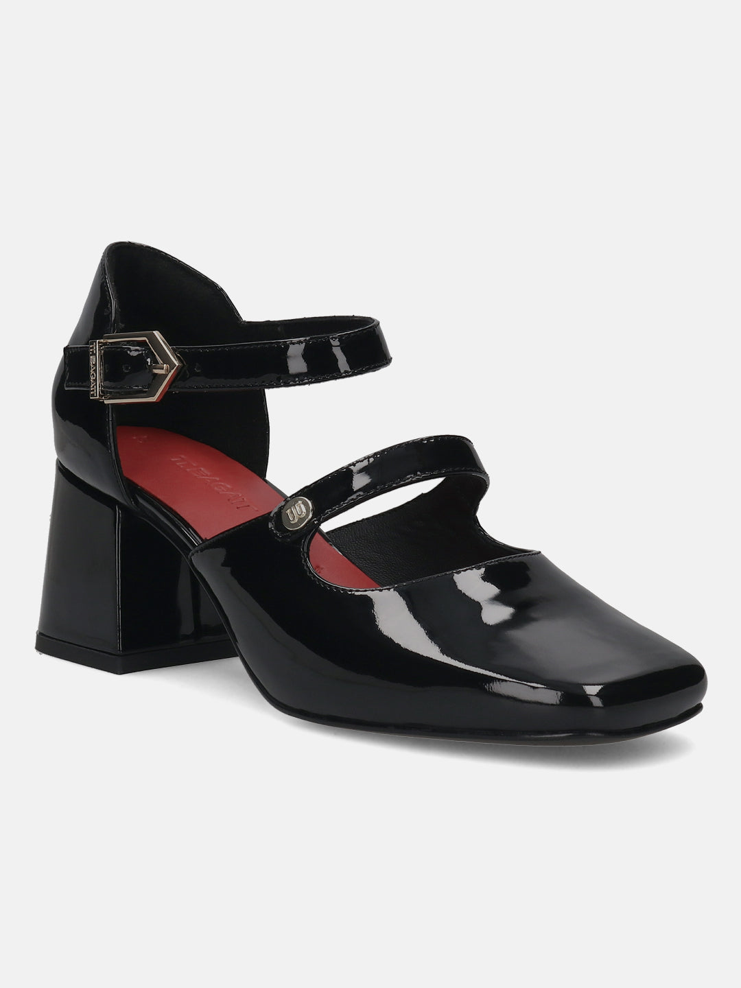 TT.BAGATT Sindy Black Premium Leather Block Heel