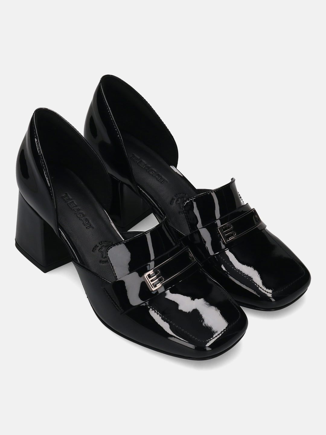 TT.BAGATT Sindy Black Premium Leather Block Heel