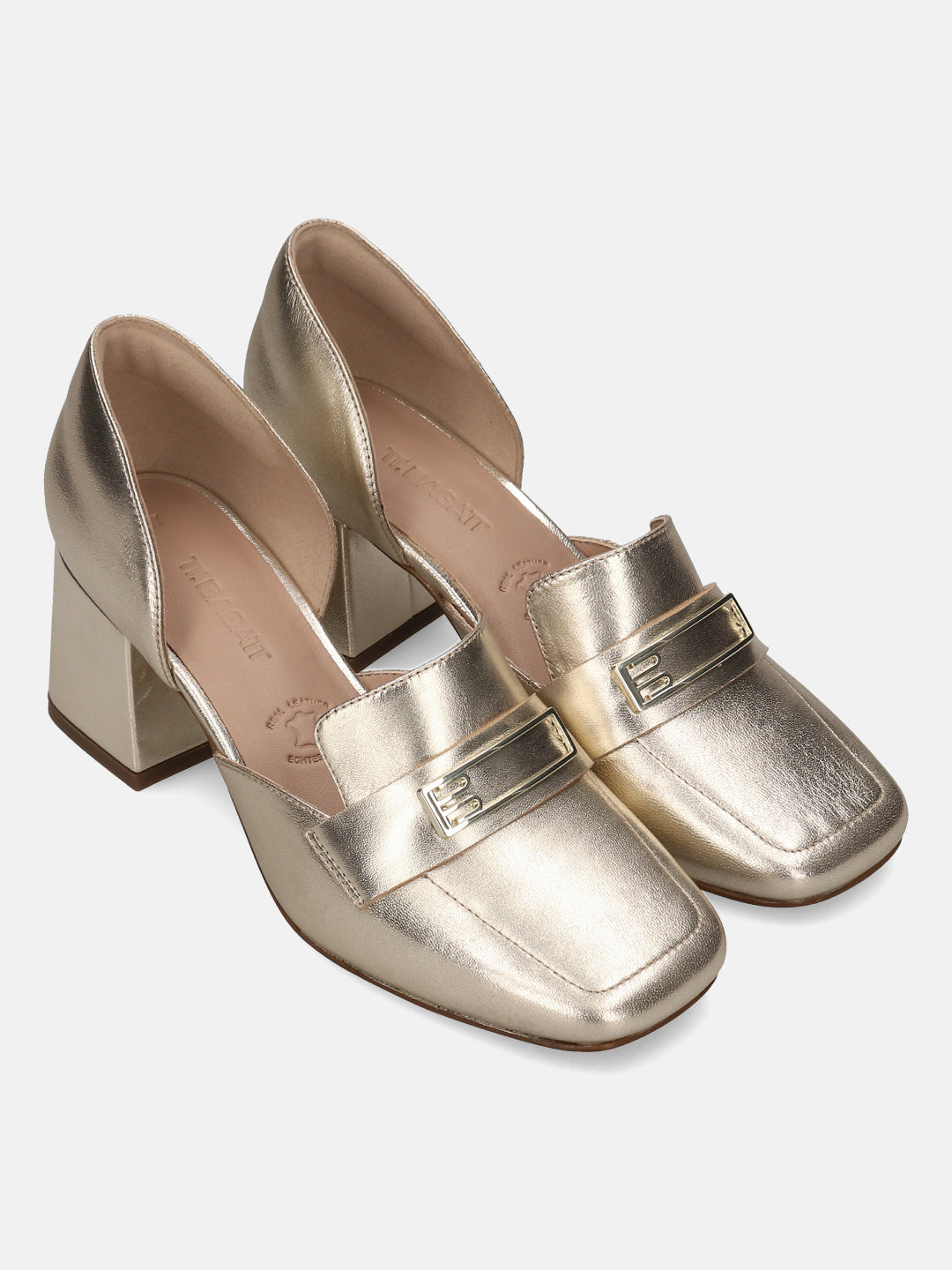 TT.BAGATT Sindy Gold Premium Leather Block Heel