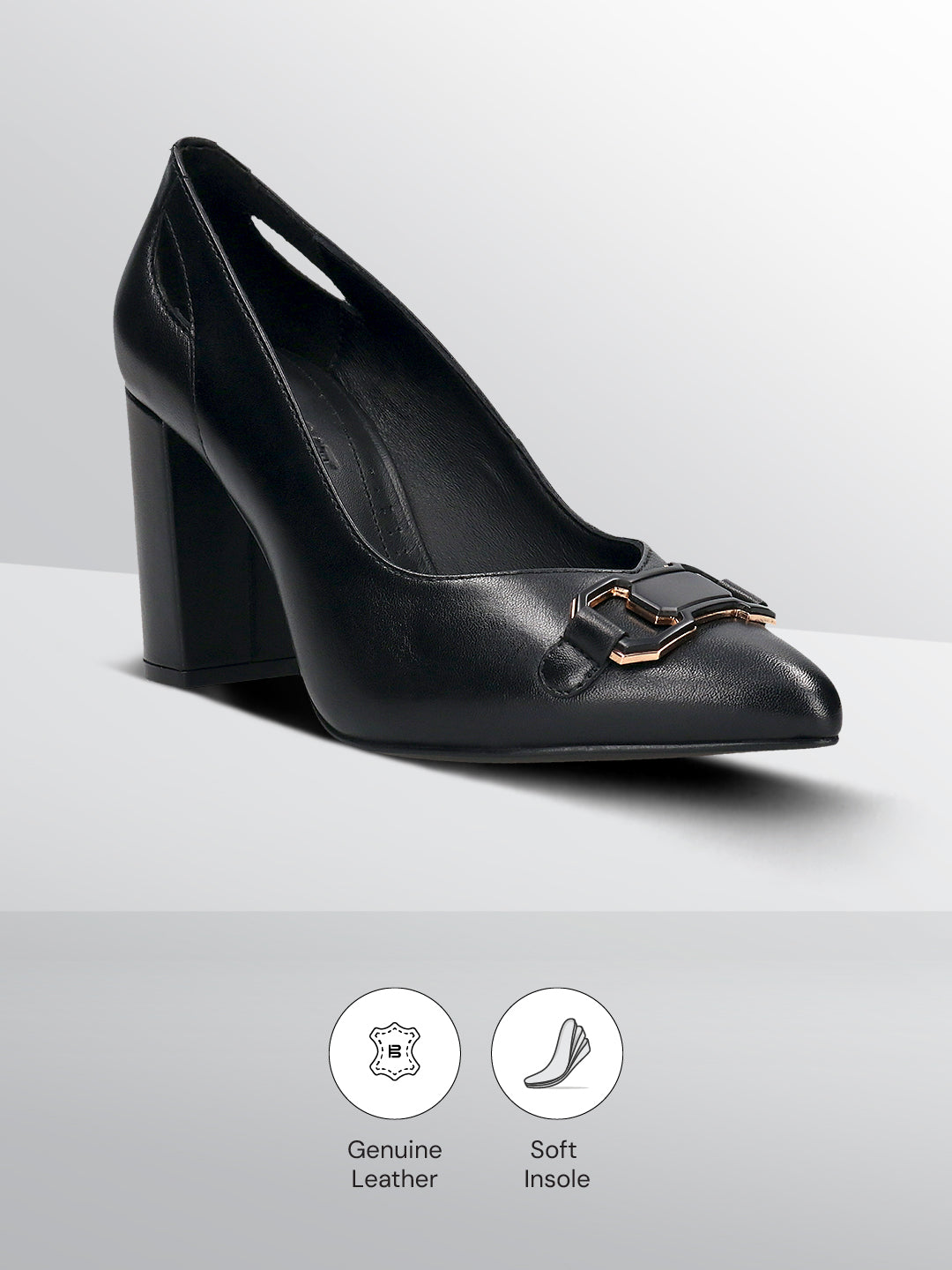 BAGATT Black Premium Leather Pumps