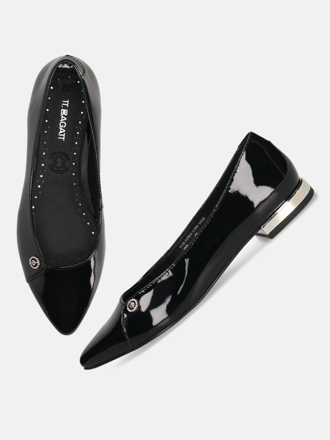 TT.BAGATT Genevi Black Premium Leather Slip-Ons