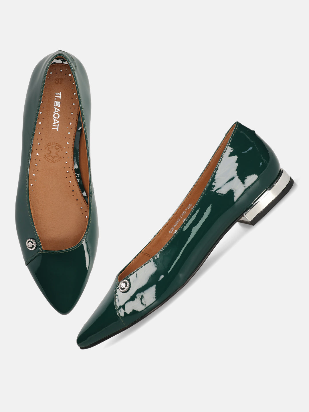 TT.BAGATT Genevi Dark Green Premium Leather Slip-ons