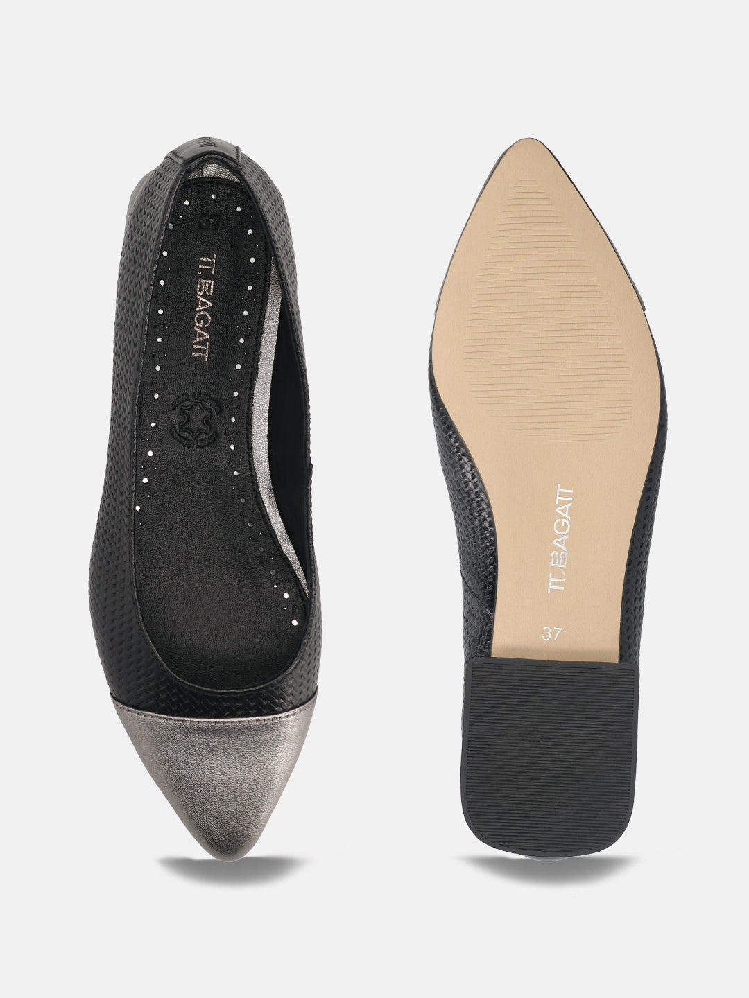 TT.BAGATT Genevi Black Premium Leather Slip-Ons