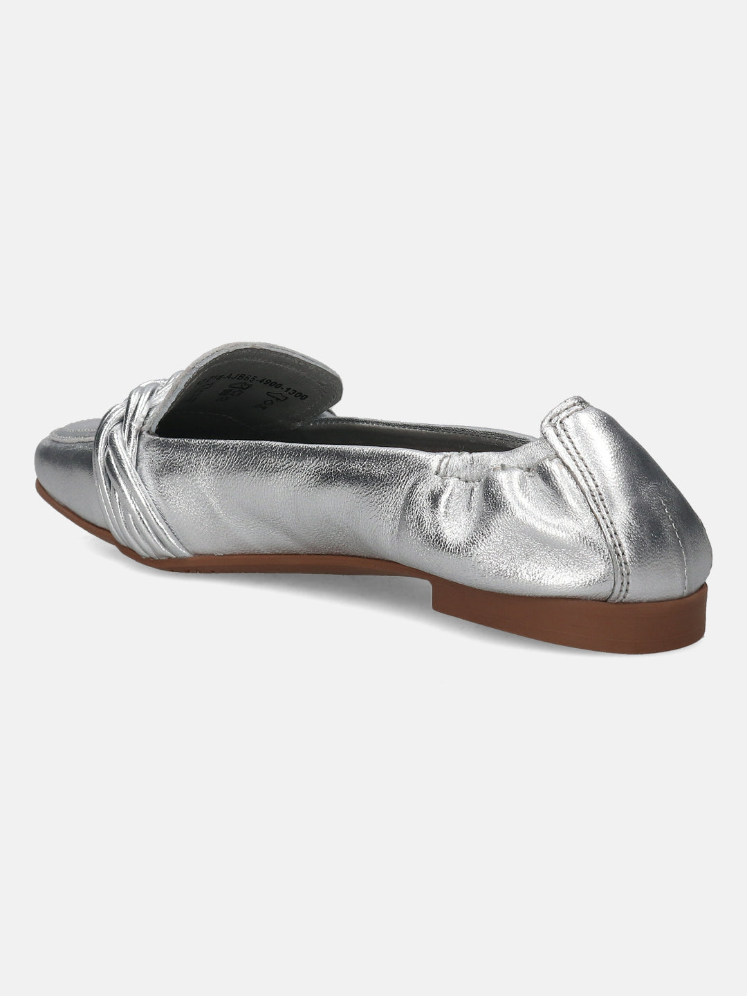 BAGATT Anela Silver Premium Leather Loafers Slip-Ons