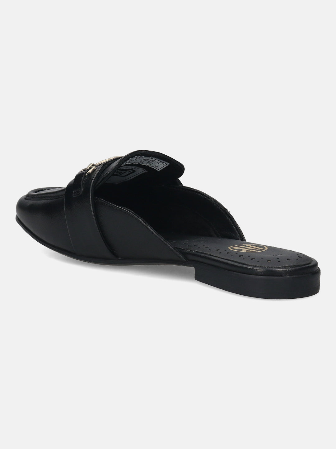 BAGATT Anela Black Premium Leather Flat Sandals