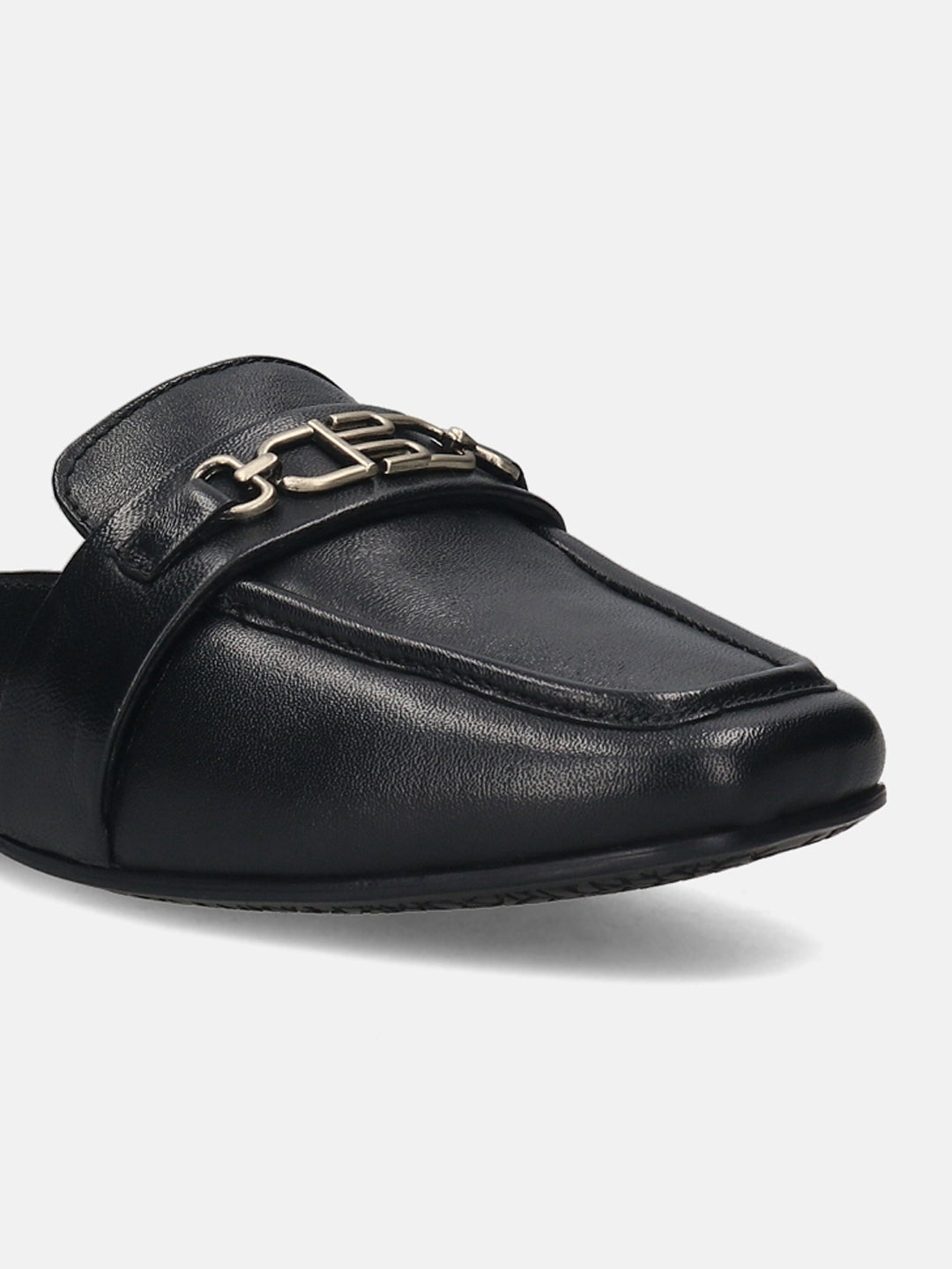 BAGATT Anela Black Premium Leather Flat Sandals