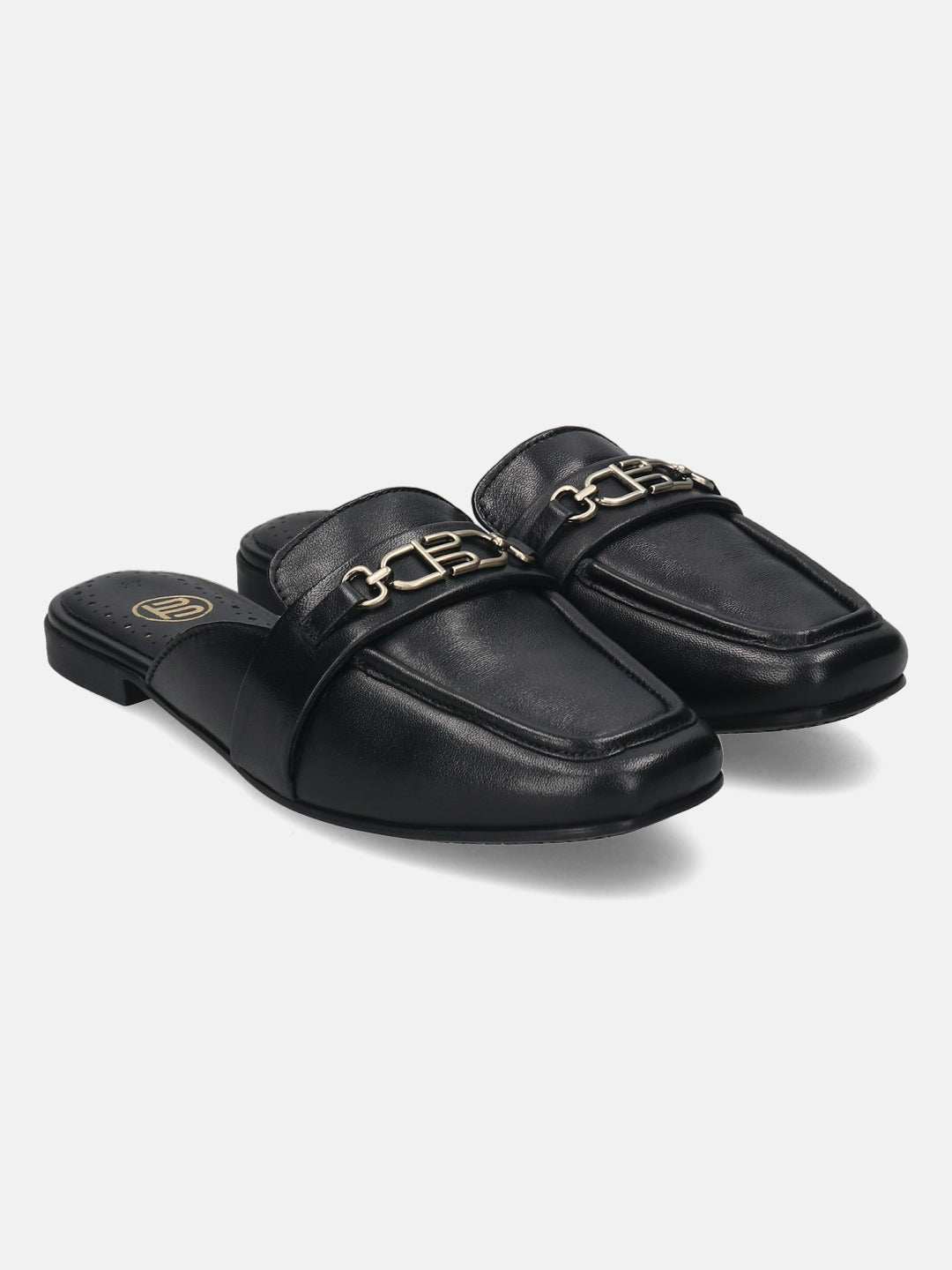 BAGATT Anela Black Premium Leather Flat Sandals