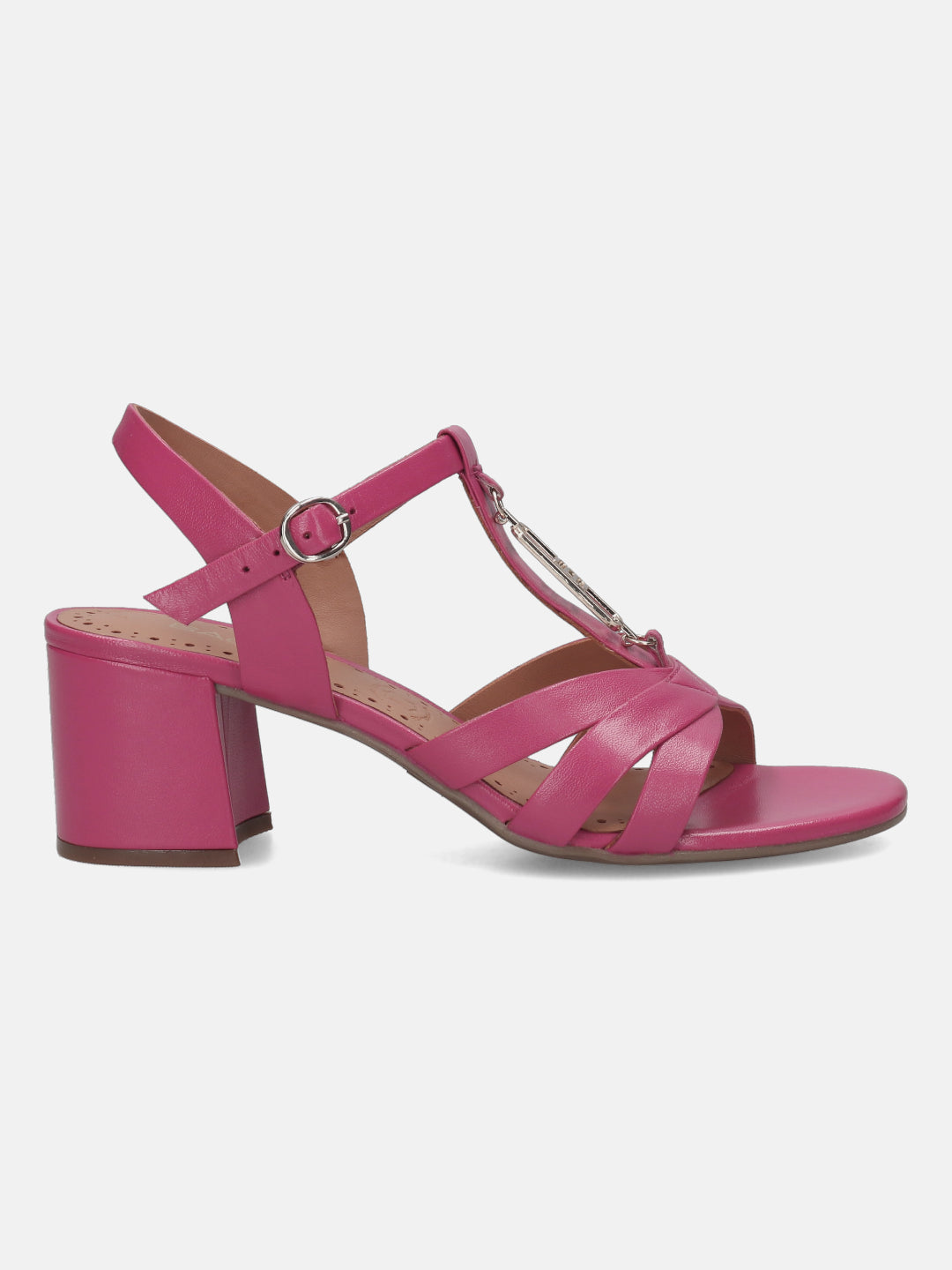 BAGATT Premium Leather Pink Ankle Strap Heels