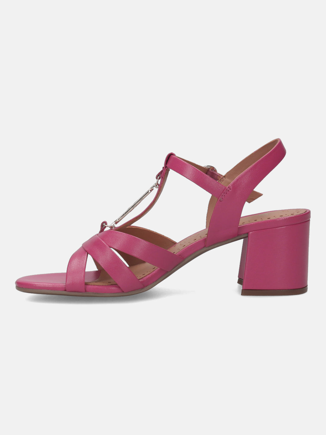 BAGATT Premium Leather Pink Ankle Strap Heels