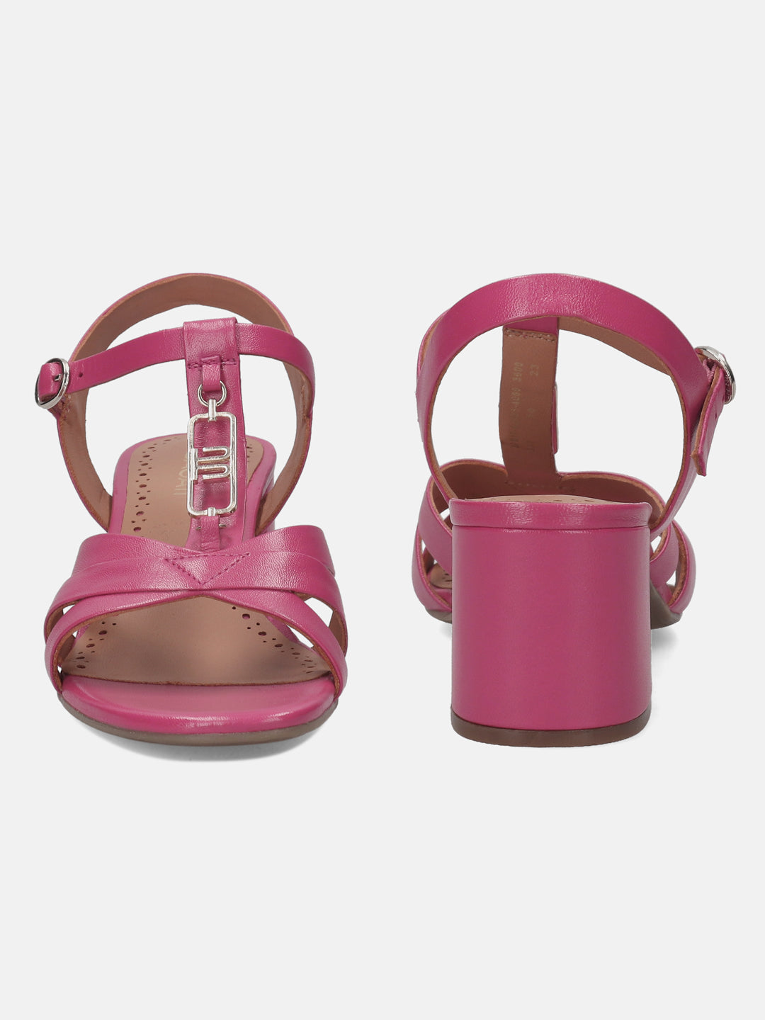 BAGATT Premium Leather Pink Ankle Strap Heels