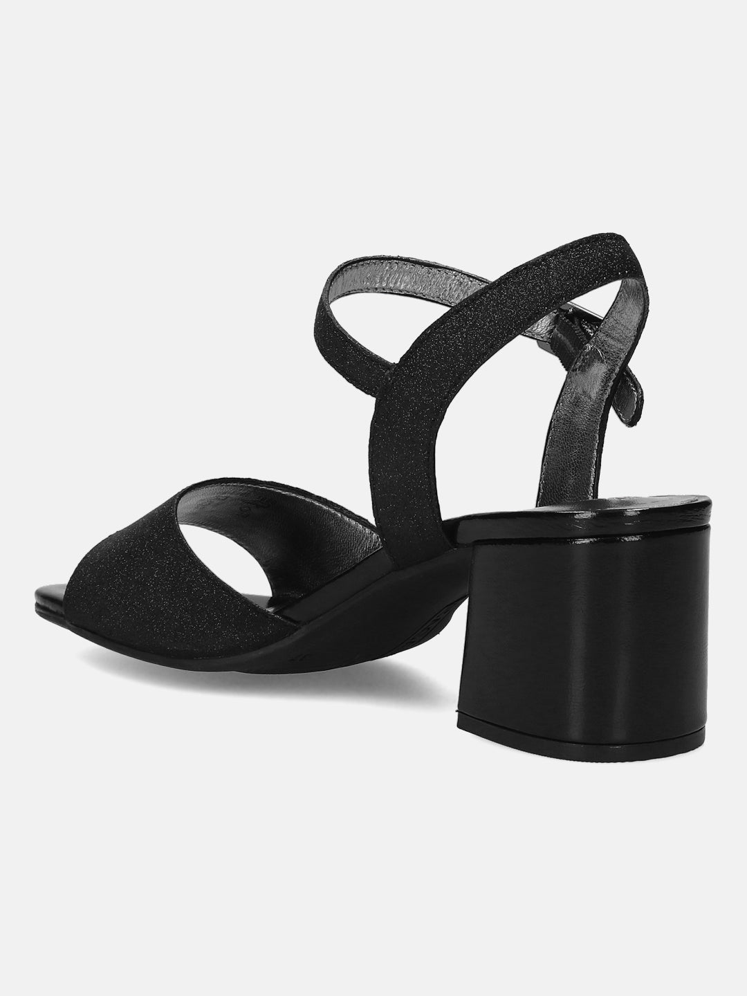 BAGATT Black Ankle Strap Heels