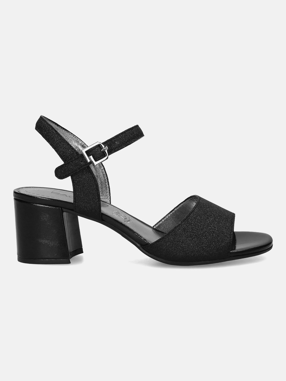BAGATT Black Ankle Strap Heels