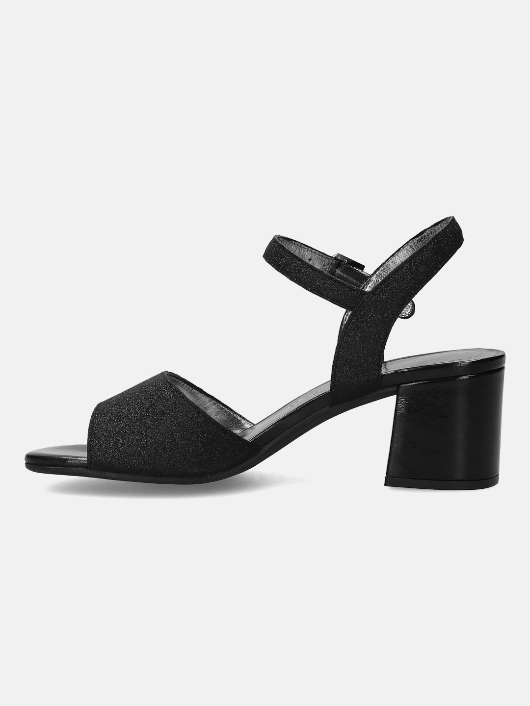 BAGATT Black Ankle Strap Heels