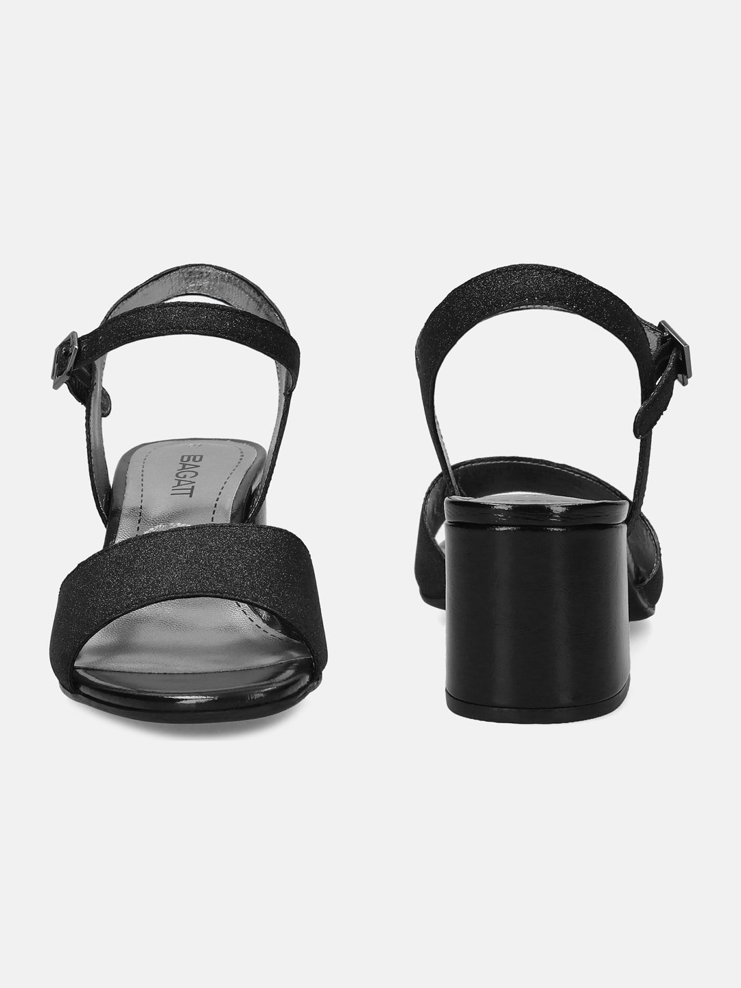 BAGATT Vanita Black Ankle strap Heels