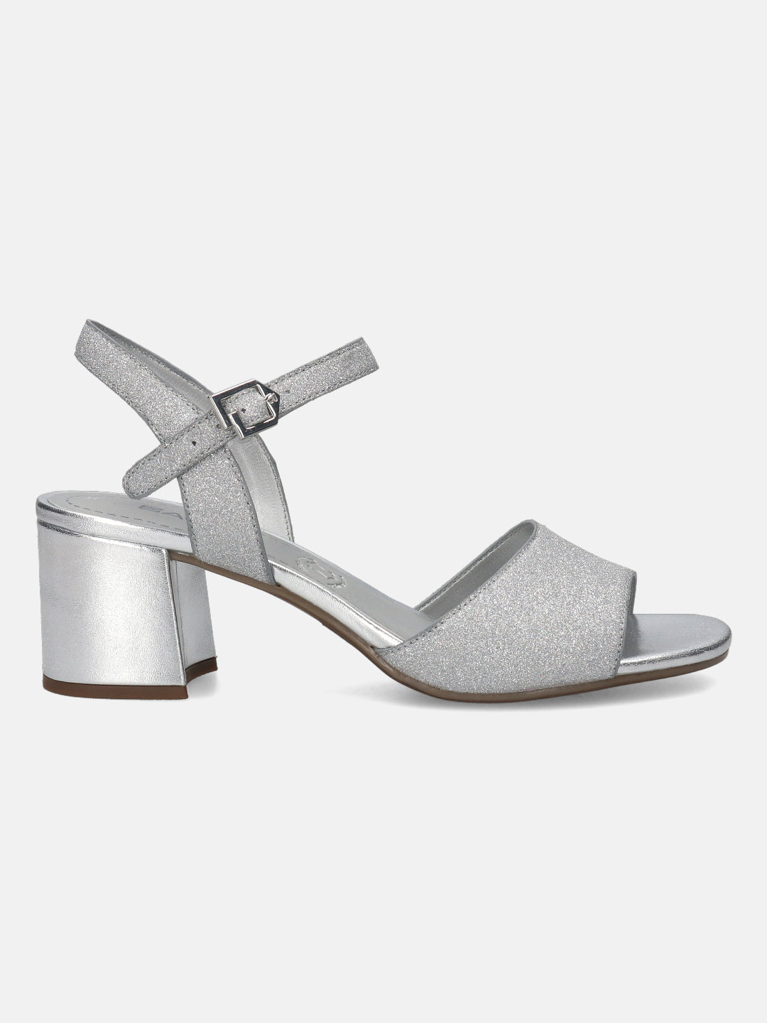 BAGATT Vanita Silver Ankle Strap Heels