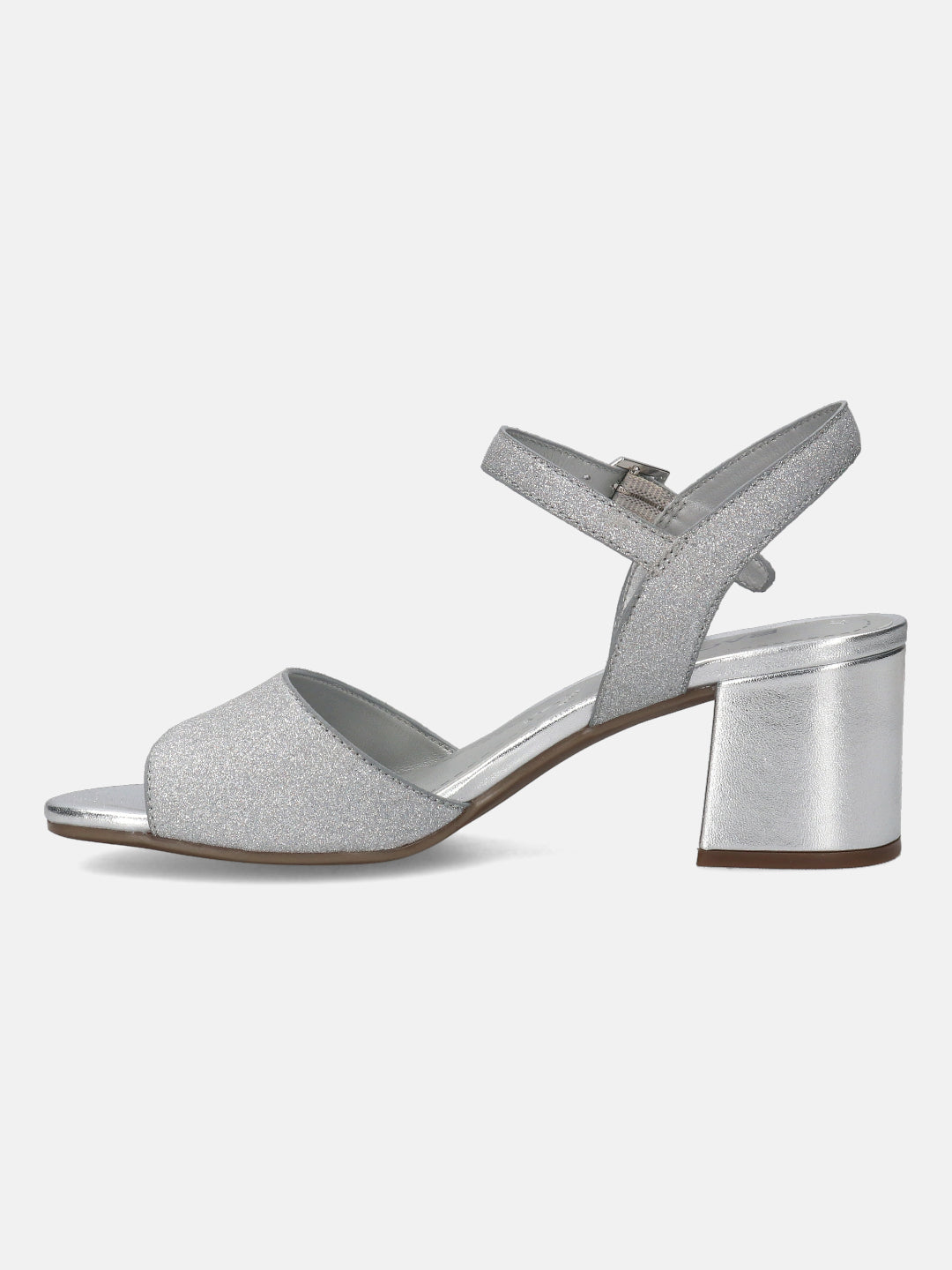 BAGATT Vanita Silver Ankle Strap Heels