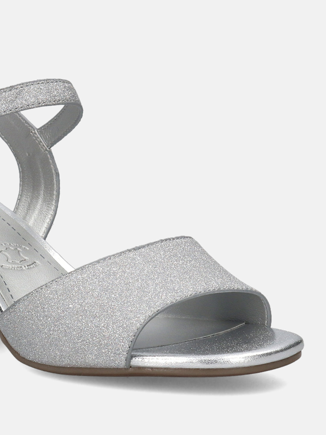 BAGATT Vanita Silver Ankle Strap Heels