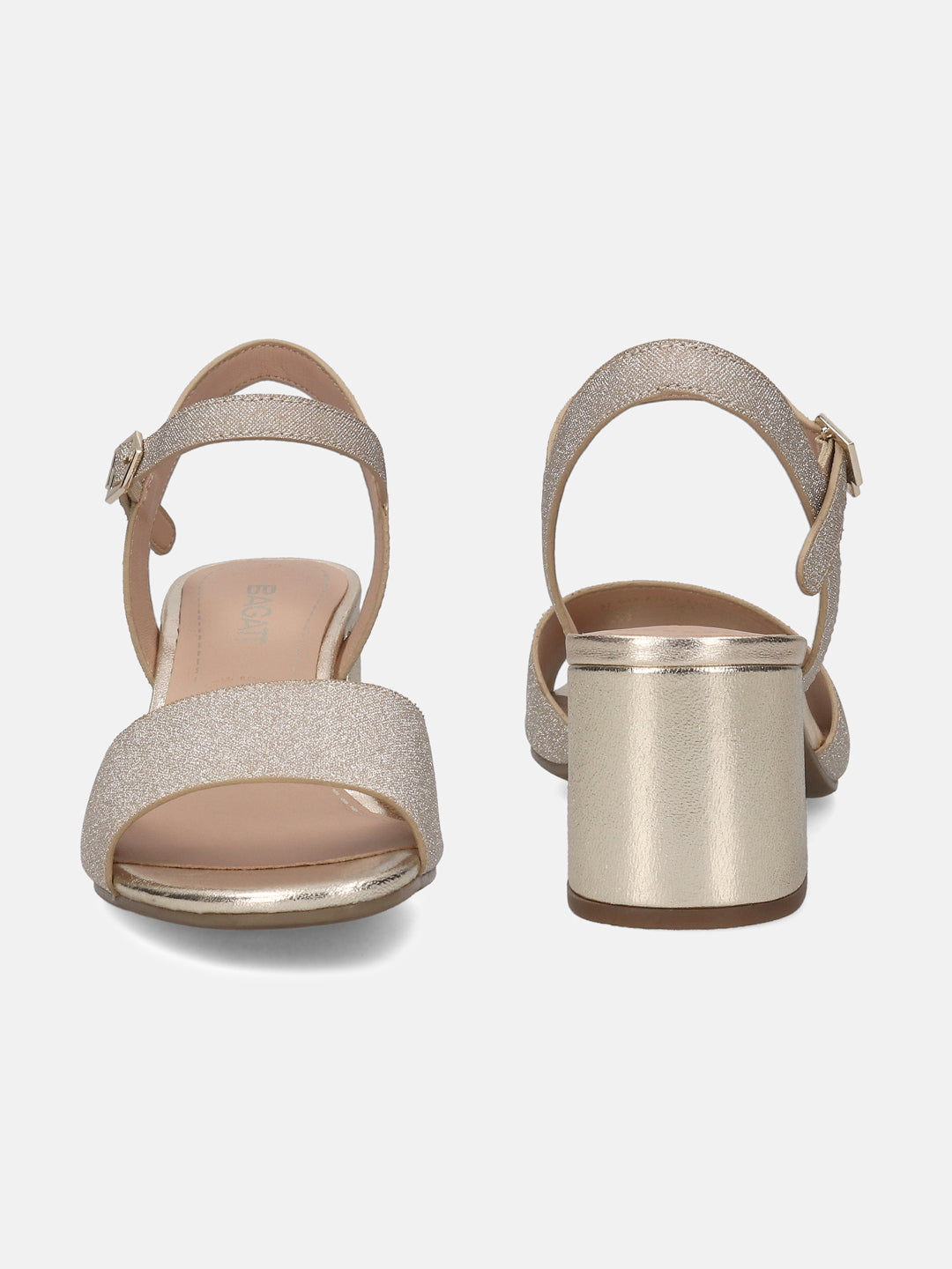 BAGATT Vanita Gold Ankle strap Heels