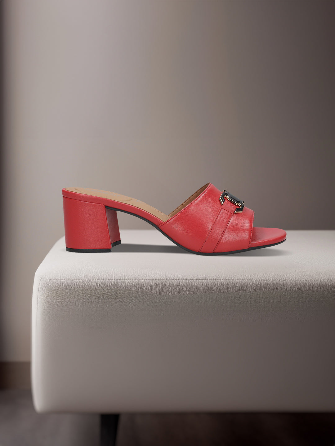 TT.BAGATT  Vanita red Premium Leather Block Heel