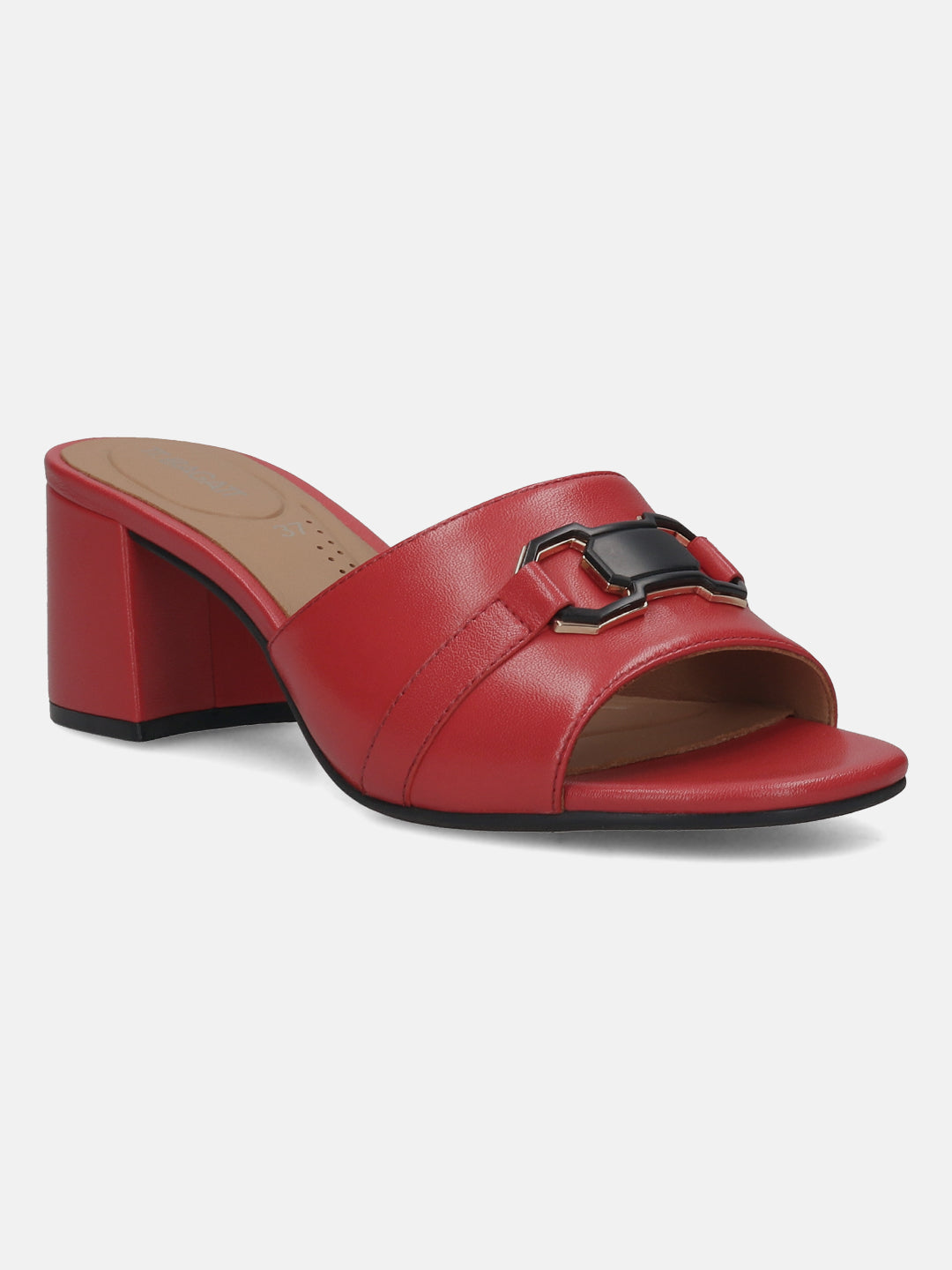 TT.BAGATT Vanita red Premium Leather Block Heel