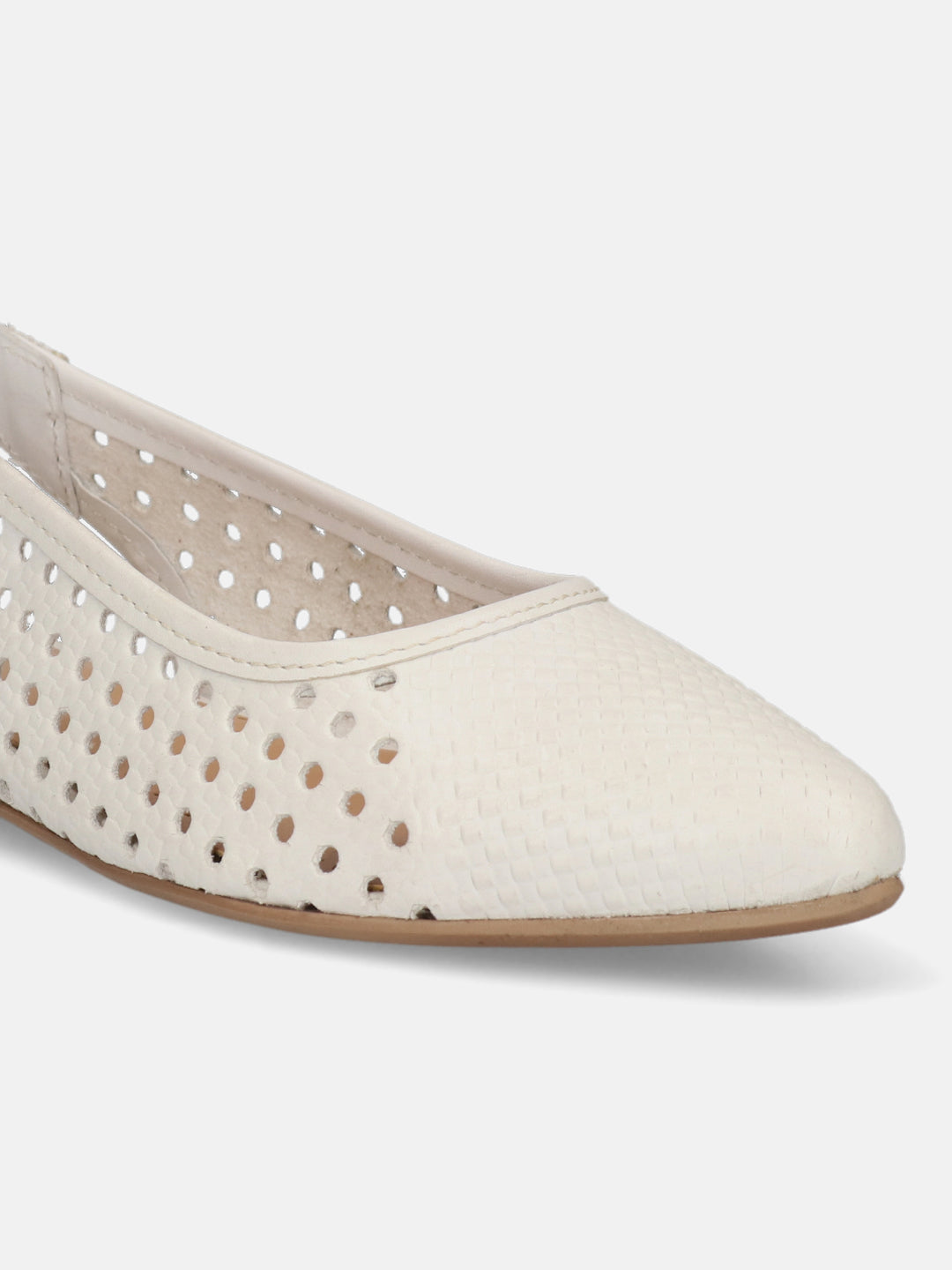 BAGATT Loraine White Premium Leather Slingback Flat sandals