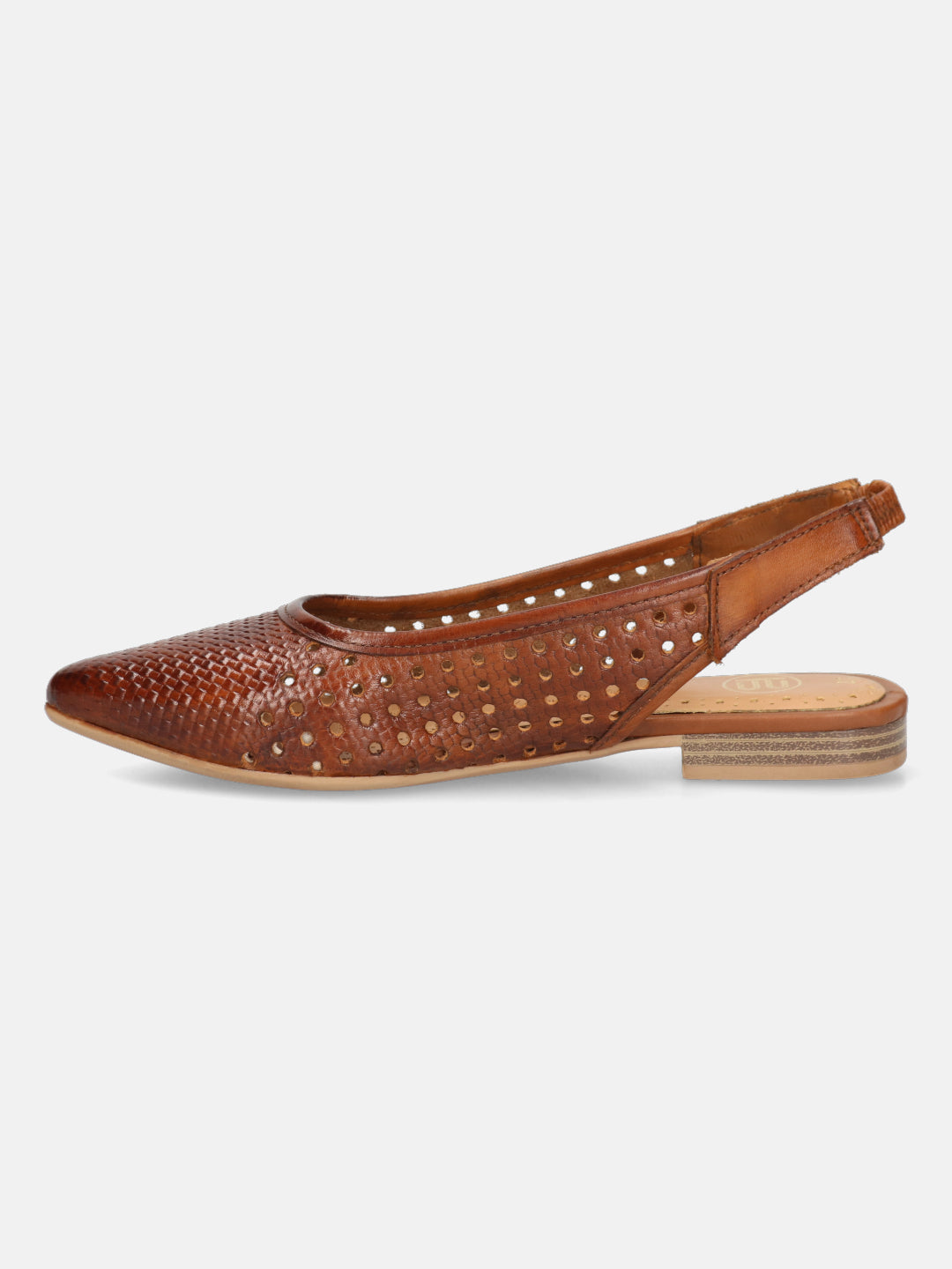 BAGATT Loraine Cognac Premium Leather Slingback Flat sandals