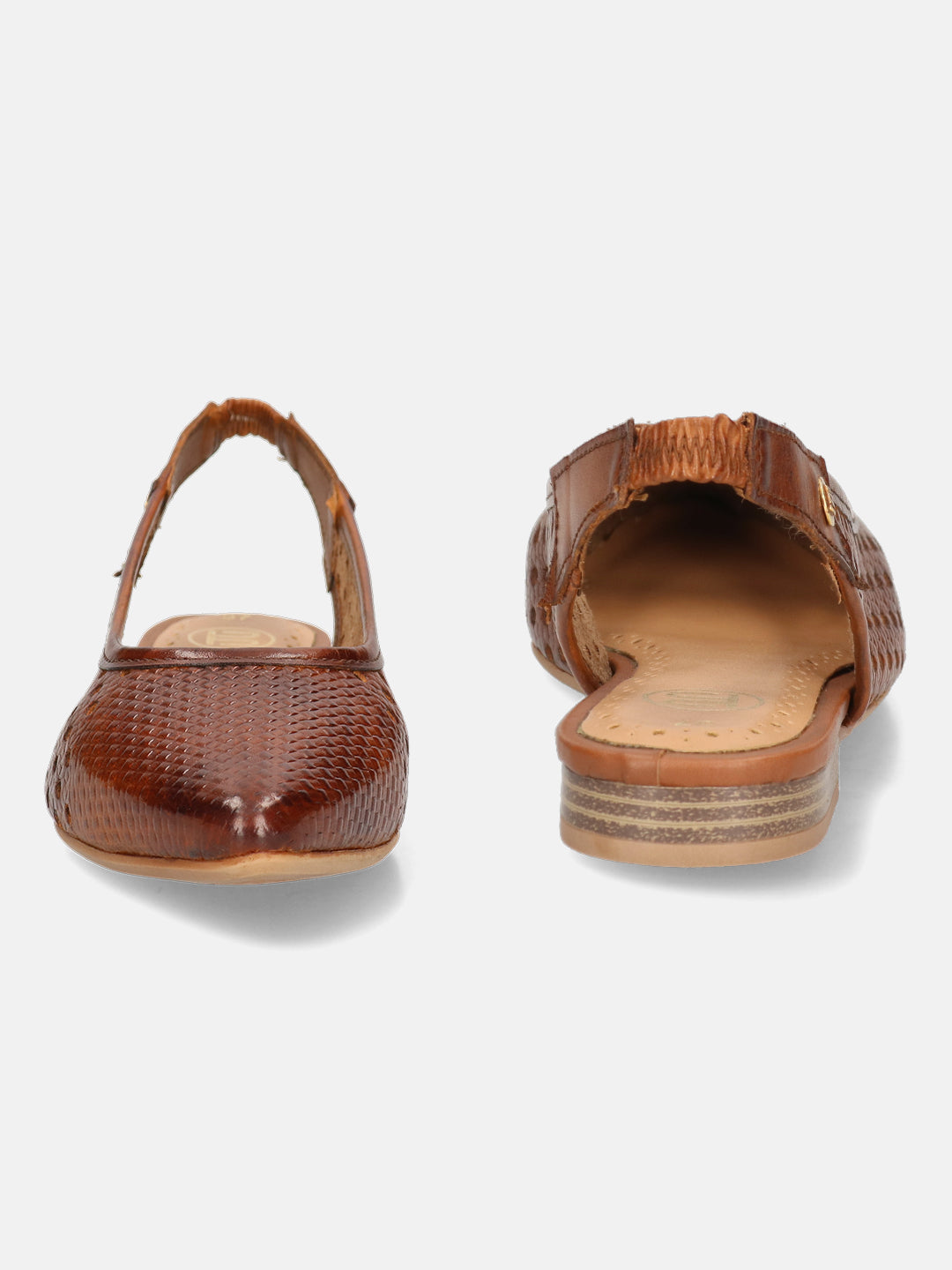 BAGATT Loraine Cognac Premium Leather Slingback Flat sandals