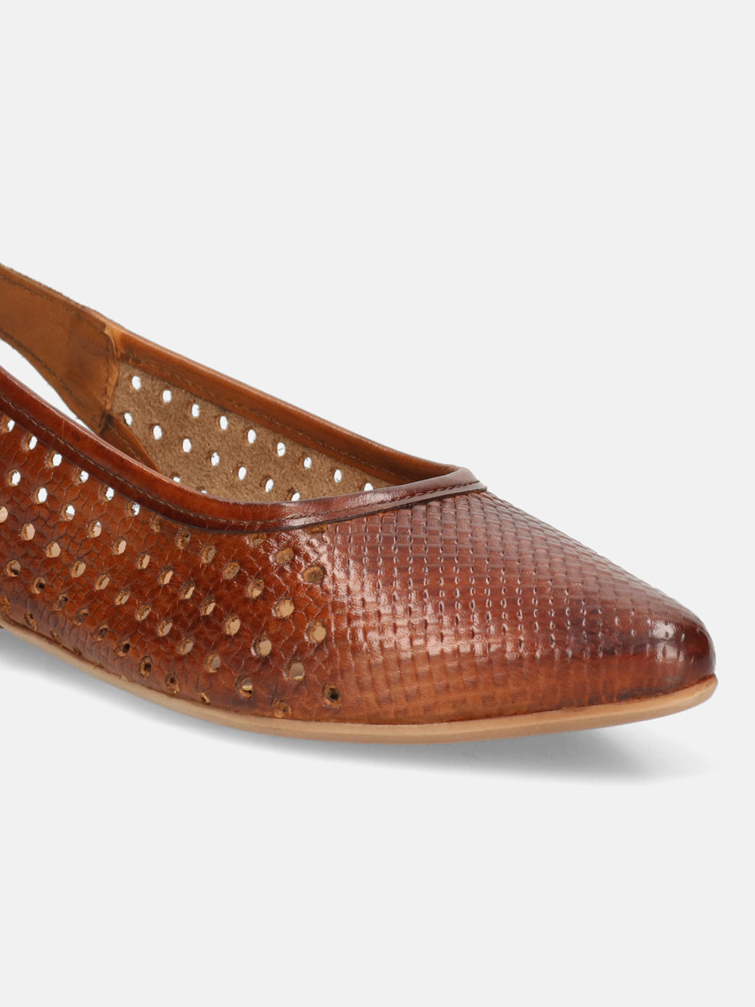 BAGATT Loraine Cognac Premium Leather Slingback Flat sandals