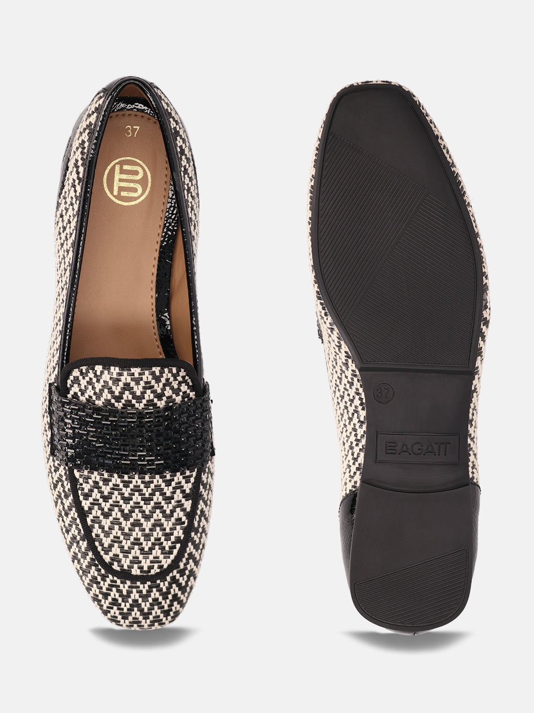 BAGATT Amalia Black Loafers Slip-Ons