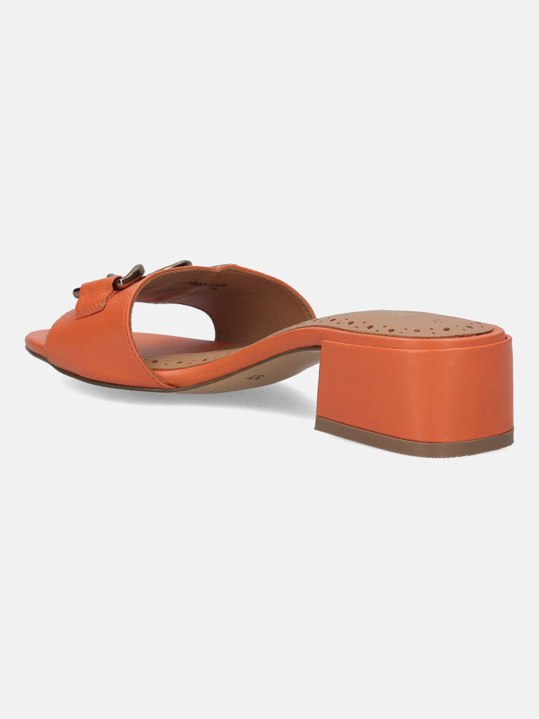 BAGATT Ring Orange Leather Mules Heels