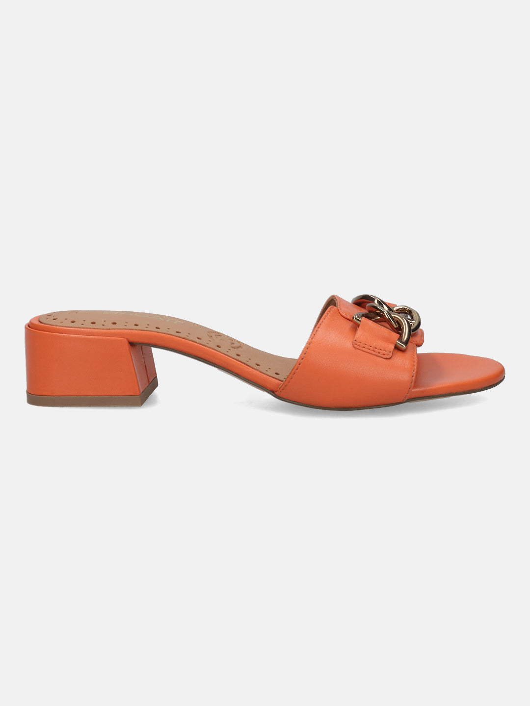 BAGATT Ring Orange Leather Mules Heels