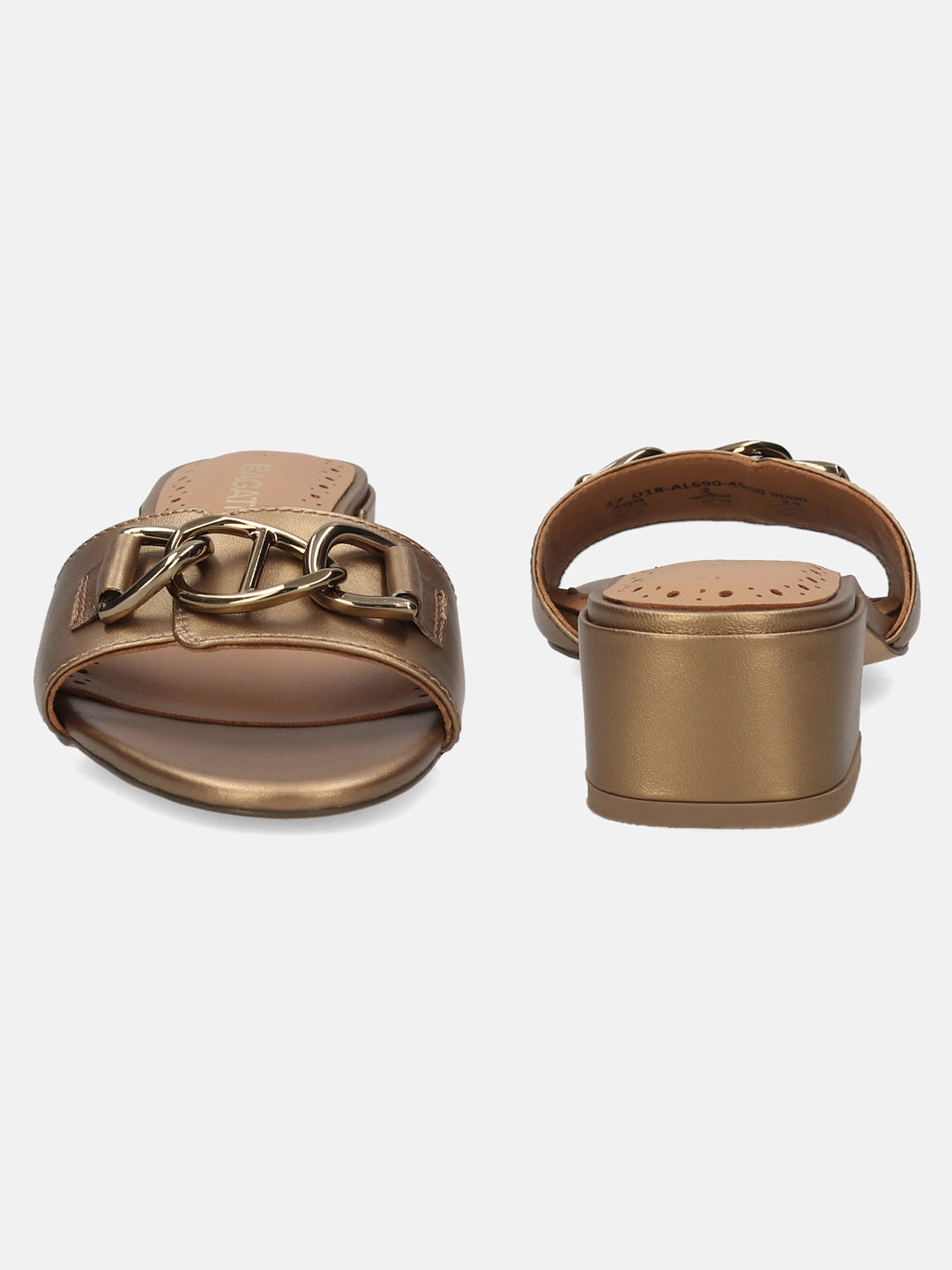 BAGATT Ring Metallics Leather Mules Heels