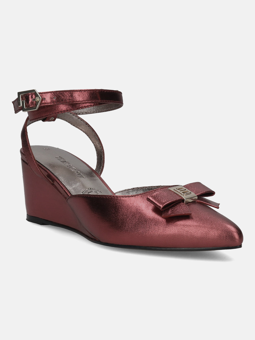 TT.BAGATT Kezia Bordo Premium Leather Ankle Strap Heels