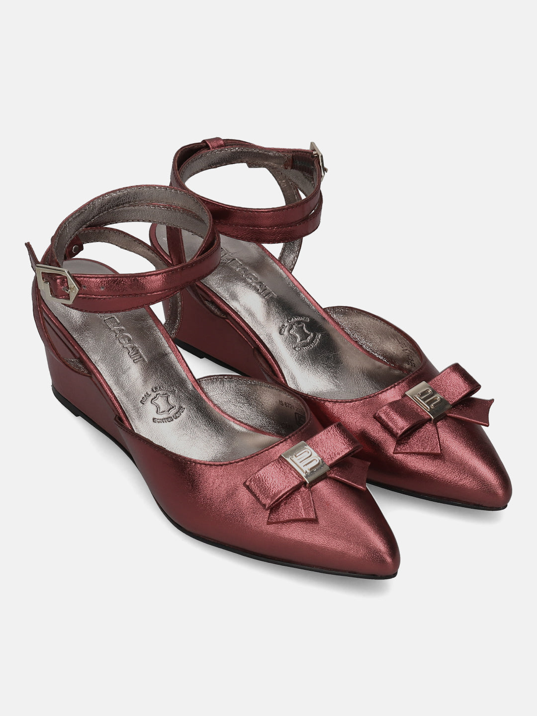 TT.BAGATT Kezia Bordo Premium Leather Ankle Strap Heels