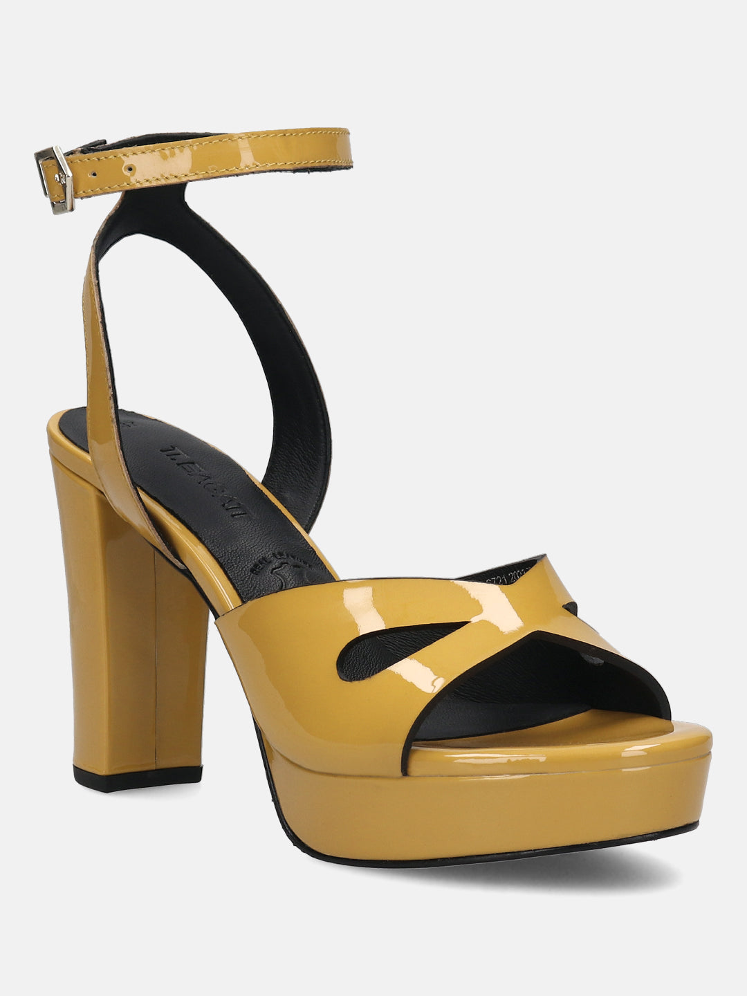 TT.BAGATT Linnea Yellow Premium Leather Flatform Heels