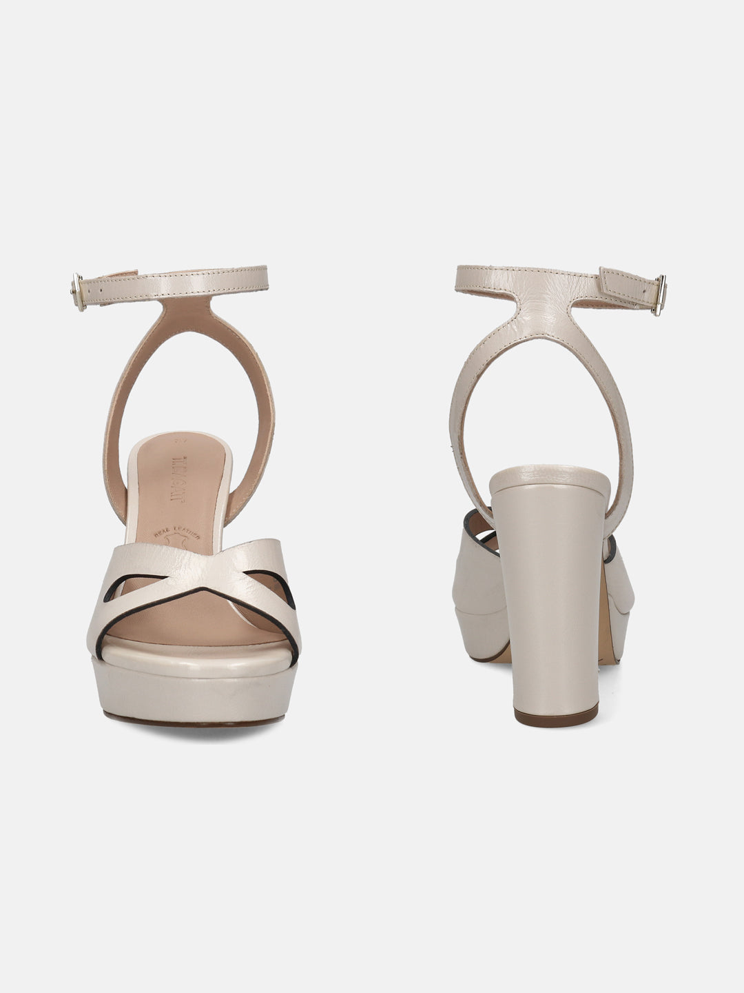 BAGATT Offwhite Premium Leather Heels