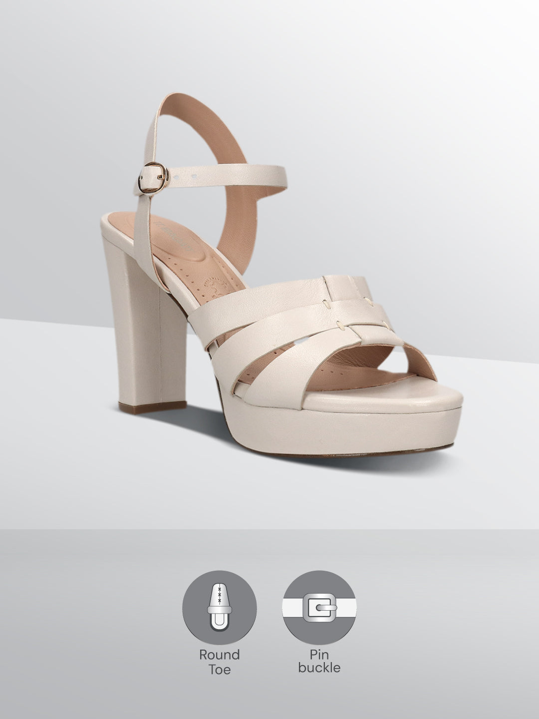 TT.BAGATT Linnea offwhite Premium Leather Flatform Heels